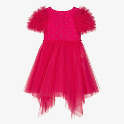 Givenchy-Girls Fuchsia Pink Tulle Dress | Childrensalon Outlet