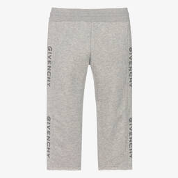 Givenchy-Girls Grey Cotton Wide Leg Joggers | Childrensalon Outlet