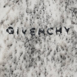 Givenchy-Girls Ivory Animal Print Faux Fur Coat | Childrensalon Outlet