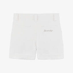 Givenchy-Girls Ivory Textured Tweed Shorts | Childrensalon Outlet