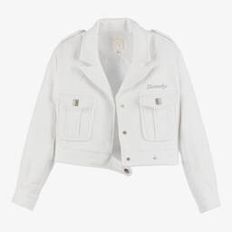 Givenchy-Girls Ivory Tweed Blazer | Childrensalon Outlet
