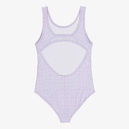 Givenchy-Фиолетовый купальник с принтом 4G | Childrensalon Outlet