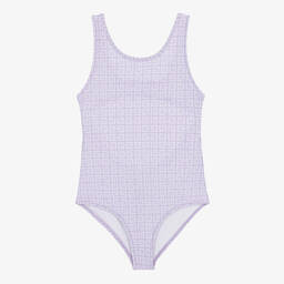 Givenchy-Фиолетовый купальник с принтом 4G | Childrensalon Outlet