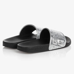 Givenchy-Шлепанцы цвета серебристый металлик | Childrensalon Outlet