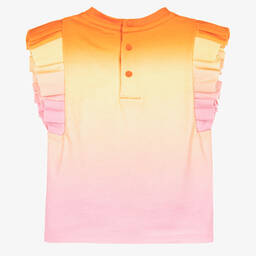 Givenchy-Girls Orange & Pink Ombré Logo Top | Childrensalon Outlet