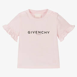 Givenchy Baby Girls Logo T shirt In 12 Mths Pink