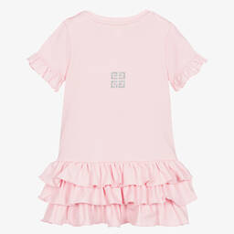 Givenchy-Розовое хлопковое платье для девочек | Childrensalon Outlet