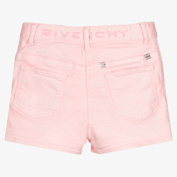 Givenchy-Girls Pink Cotton Shorts | Childrensalon Outlet