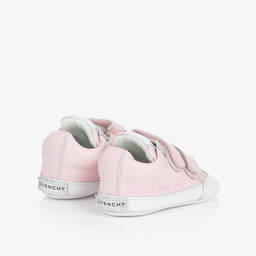 Givenchy-Girls Pink Leather Baby Pre-Walker Trainers | Childrensalon Outlet