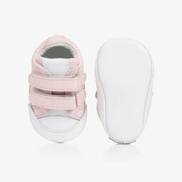 Givenchy-Girls Pink Leather Baby Pre-Walker Trainers | Childrensalon Outlet