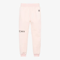 Givenchy-بنطال رياضي قطن شعار الماركة لون زهري | Childrensalon Outlet