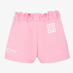 Givenchy-شورت قطن لون زهري للبنات | Childrensalon Outlet