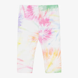 Givenchy-Girls Pink & Purple Tie Dye Cotton Leggings | Childrensalon Outlet