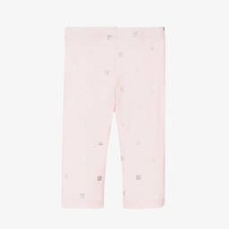 Givenchy-Girls Pink Stretch Logo Leggings | Childrensalon Outlet