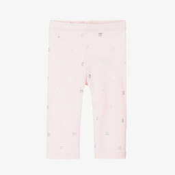 Givenchy-Girls Pink Stretch Logo Leggings | Childrensalon Outlet