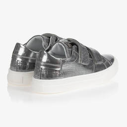 Givenchy-Серебристые кроссовки на липучке для девочек | Childrensalon Outlet
