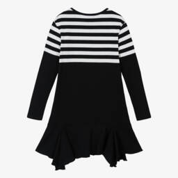 Givenchy-Girls Striped Cotton Jersey Dress | Childrensalon Outlet