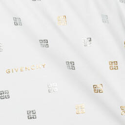 Givenchy-Girls White 4G Cotton Dress | Childrensalon Outlet