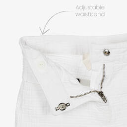 Givenchy-شورت قطن جاكارد تويل لون أبيض للبنات | Childrensalon Outlet