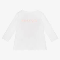 Givenchy-Girls White Cotton 4G Logo Top | Childrensalon Outlet