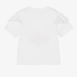 Givenchy-Белая хлопковая футболка с вышивкой | Childrensalon Outlet