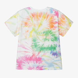 Givenchy-Белая разноцветная футболка тай-дай для девочек | Childrensalon Outlet