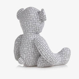 جيفنشي-لعبة دب قطن وكشمير محبوك لون رمادي للأطفال (28 سم) | Childrensalon Outlet