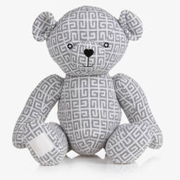 جيفنشي-لعبة دب قطن وكشمير محبوك لون رمادي للأطفال (28 سم) | Childrensalon Outlet