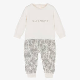Givenchy-Ivory Cotton & Cashmere Knit Romper | Childrensalon Outlet