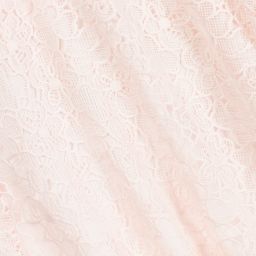 جيفنشي-فستان دانتيل مبطن لون زهري بتطريز ورود | Childrensalon Outlet