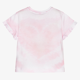 Givenchy-Pink Tie Dye Heart T-Shirt | Childrensalon Outlet