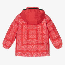 Givenchy-Red Bandana Print Down Jacket | Childrensalon Outlet