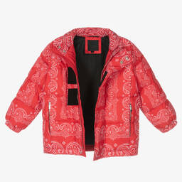 Givenchy-Red Bandana Print Down Jacket | Childrensalon Outlet
