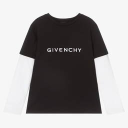 Givenchy-فستان تينز بناتي قطن لون أسود | Childrensalon Outlet