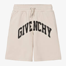 Givenchy-Бежевые хлопковые шорты для мальчиков-подростков | Childrensalon Outlet