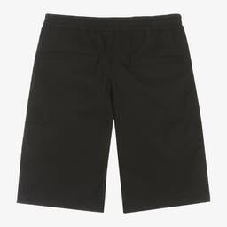 Givenchy-Teen Boys Black Cotton Twill Shorts | Childrensalon Outlet