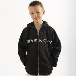 Givenchy-Черная ветровка с капюшоном | Childrensalon Outlet