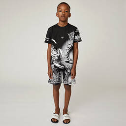 Givenchy-Черные шорты с пантерой для подростков | Childrensalon Outlet