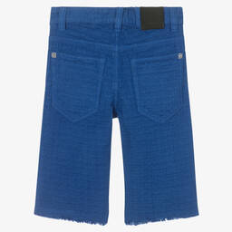 Givenchy-Синие жаккардовые шорты с принтом 4G | Childrensalon Outlet