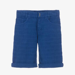 Givenchy-Синие жаккардовые шорты с принтом 4G | Childrensalon Outlet