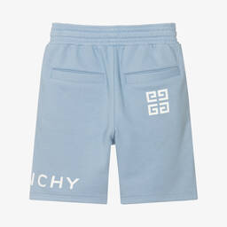 Givenchy-Teen Boys Blue Cotton Logo Shorts | Childrensalon Outlet