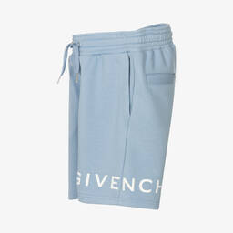 Givenchy-Teen Boys Blue Cotton Logo Shorts | Childrensalon Outlet