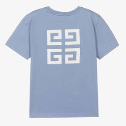 Givenchy-Голубая хлопковая футболка | Childrensalon Outlet
