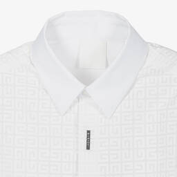 Givenchy-Teen Boys White Cotton 4G Shirt | Childrensalon Outlet