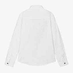 Givenchy-Teen Boys White Cotton 4G Shirt | Childrensalon Outlet
