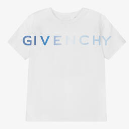 Givenchy-Белая хлопковая футболка | Childrensalon Outlet