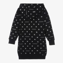 Givenchy-Teen Girls Black Cotton 4G Dress | Childrensalon Outlet