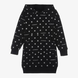 Givenchy-Teen Girls Black Cotton 4G Dress | Childrensalon Outlet