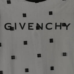 Givenchy-فستان بطبعة 4G شبك وجيرسي لون أسود للمراهقات | Childrensalon Outlet