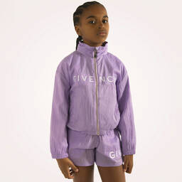 Givenchy-Teen Girls Lilac Purple 4G Logo Jacket | Childrensalon Outlet